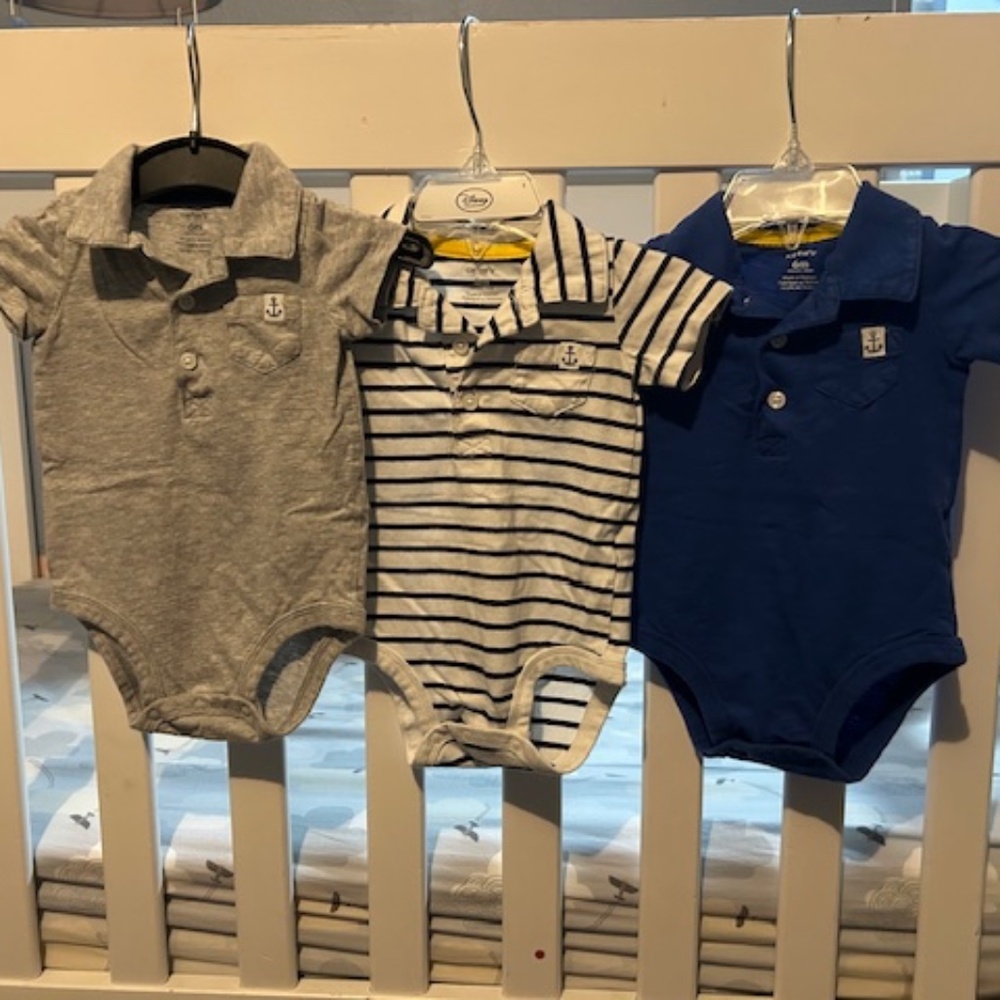 Carter's collared onesies (x3) - Size 6M